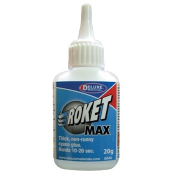 Deluxe Materials AD45 Roket Max - colla cianoacrilica di altissima qualità, flacone da 20g