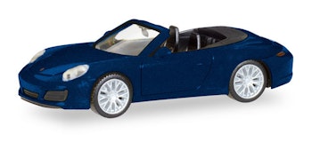 Herpa 038898 Porsche 911 Carrera 4S Cabrio, night blue metallic