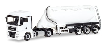 Herpa 013208 MiniKit: MAN TGX XLX bulk silo semitrailer, white