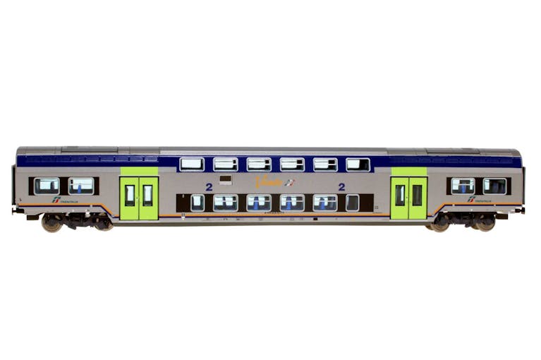 Vitrains 3181 Carrozza FS a due piani 'Vivalto'  di 2 cl. nuova livrea Trenitalia treni regionali