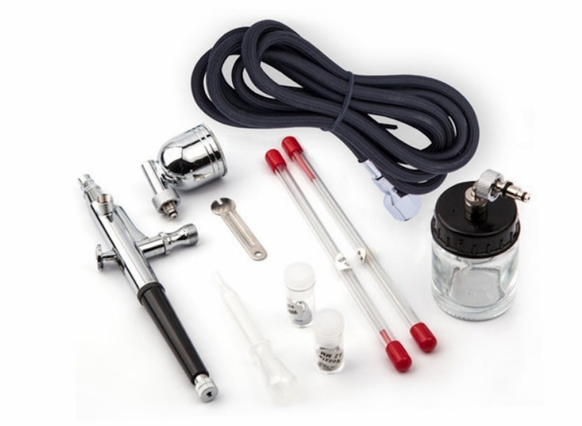Kit Aerografo Doppia Azione Con 3 Aghi (0,3/0,5/0,8 Mm) E 3 Tazze - Set Completo Per Pittura