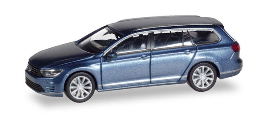 Herpa 038980 VW Passat VariantGTE E Hybrid, blu metall.
