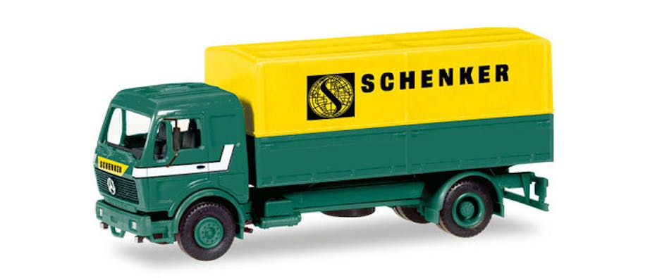 Herpa 013321 Herpa MiniKit: Mercedes-Benz canvas trailer "Schenker"