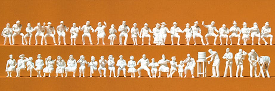 Preiser 16356 Personaggi in birreria da colorare, 46 pz.