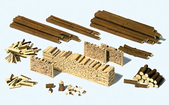 Preiser 17609 Tronchi e cataste di legna