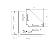 DONAU Elektronik MW090 Squadrette angolari magnetiche per incollaggio a 90° fabbricati etc.