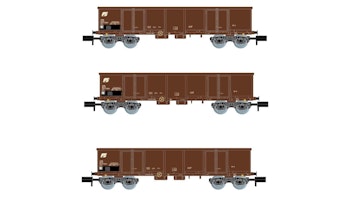 Arnold HN6414 FS set tre carri Eaos con carico di rottami metallici, ep.IV-V - Scala N