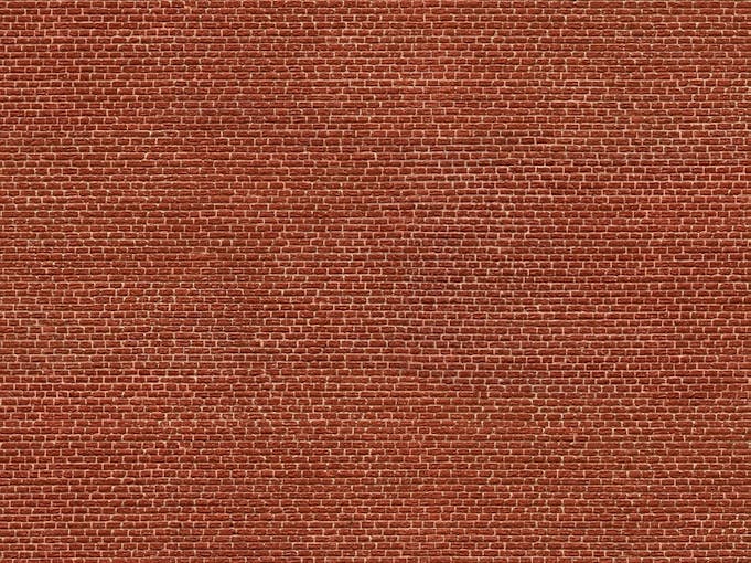 Noch 56610 Muro in mattoni rossi 25 x 12,5 cm