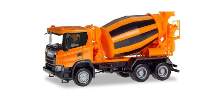 Herpa 309783 Scania CG 17 6x6 betoniera, arancione