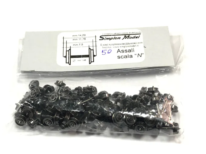 Ricambi H0 1:87 - 10 Assi Metallici Con Ruote Da 11,5 Mm Per Carrozze E Carri, Corrente Continua (DC) - Foto 5