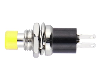 DONAU Elektronik TSS13 Pulsante da pannello giallo, adatto per sganciavagoni elettromagnetici, ecc.
