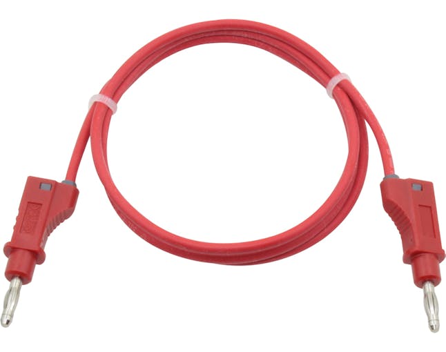 DONAU Elektronik 2110 Patchcord cavo da laboratorio con connettori, cavo rosso  L.1 m