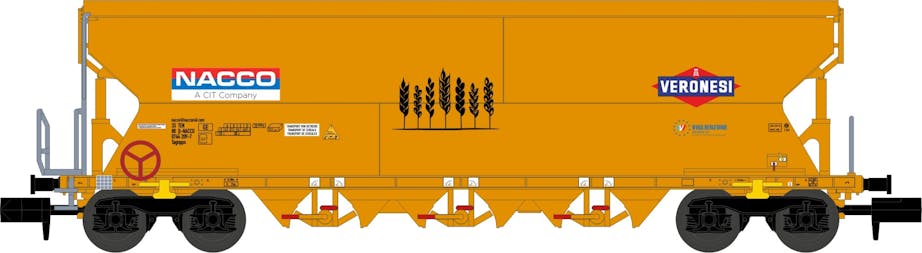 NME 211620 Carro Tramoggia da 101 m3 'Nacco/Veronesi' ep.VI scala N 1/160