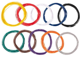Faller 163780 Assortimento di cavi elettrici per collegamenti in codice colori digitale da 0,04 mm², 10 colori da 10 m