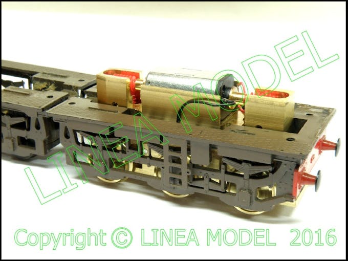 Lineamodel LM1910MTF Kit di montaggio Carrello motore fresato in ottone completo di motore per modelli E 621 GT