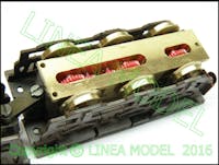 Lineamodel LM1910MTF Kit di montaggio Carrello motore fresato in ottone completo di motore per modelli E 621 GT