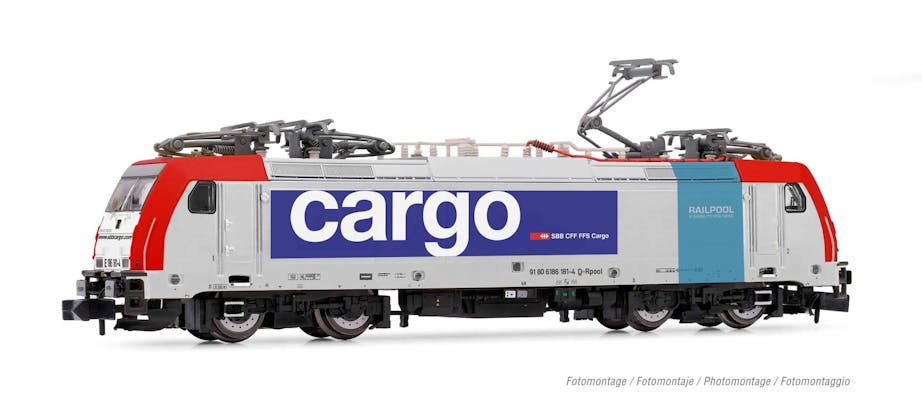 Arnold HN2459D SBB Cargo locomotiva elettrica 186 181-4 noleggiata da ''RAILPOOL'' ep. VI - DCC - Scala N
