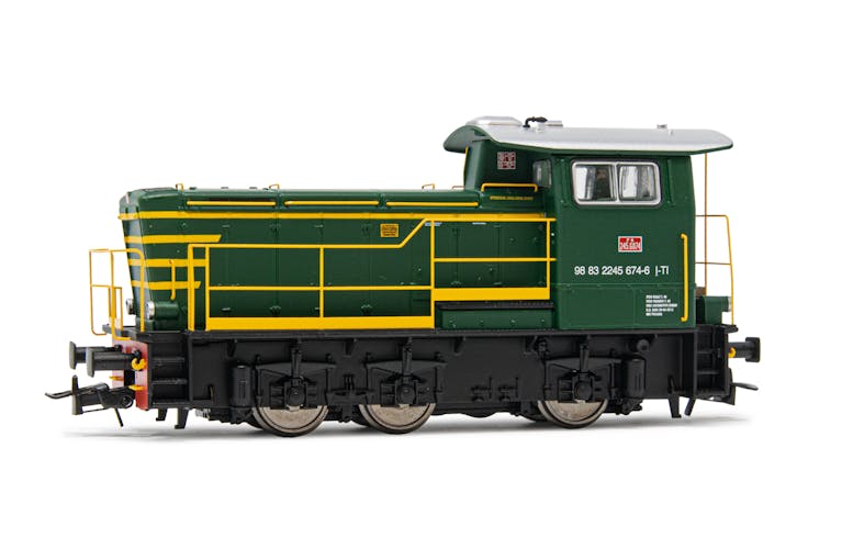 Rivarossi HR2794 FS D245 locomotiva diesel livrea verde con corrimani antinfortunistici ep.VI
