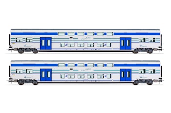 Lima Expert HL5053 FS Trenitalia set 2 carrozze intermedie 'Vivalto'' in livrea bianca con fasce verde/blu ep.VI
