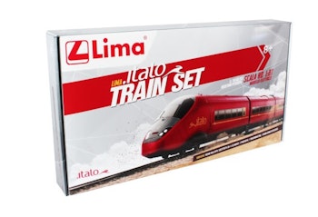 Lima HL1061 Set treno elettrico ''Italo'', controller, trasformatore, tracciato base, tappetino