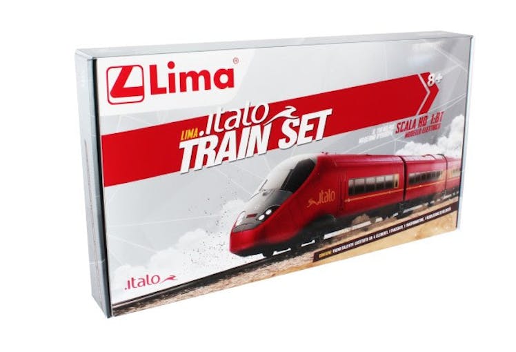 Lima HL1061 Set treno elettrico ''Italo'', controller, trasformatore, tracciato base, tappetino