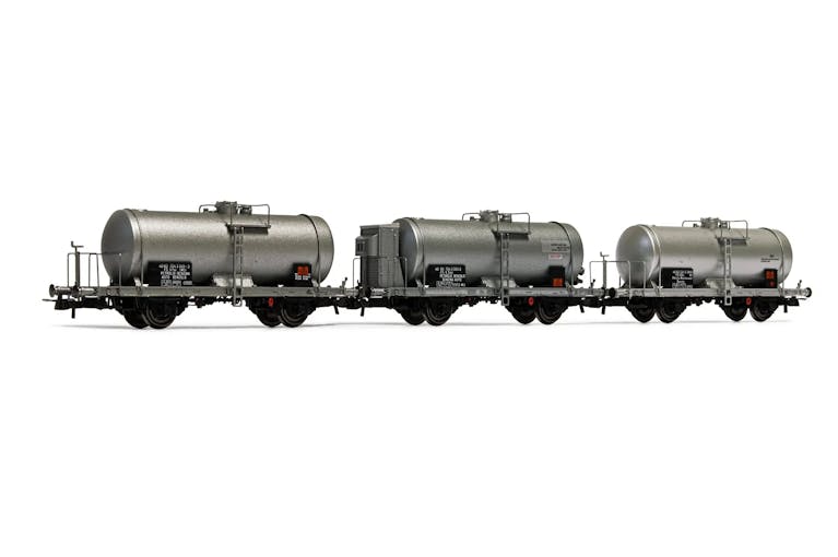 Rivarossi HR6490 FS Italia set tre carri cisterna, 1 con garitta e 2 senza ep.III