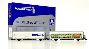 Mabar Tren 86515 SBB Cargo + Migros set 2 carri Hbbills-uy, ep. VI - Scala N