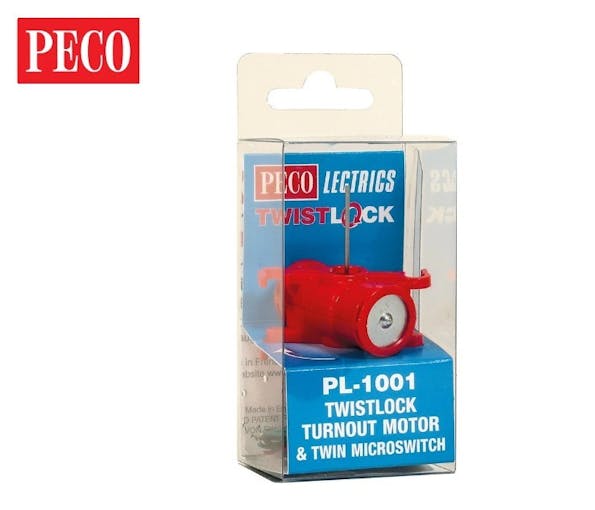 Peco PL-1001 Motore elettrico Twistlock per scambi con microswitch integrato