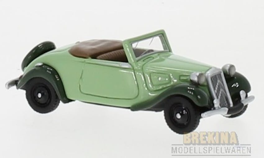 Brekina 87730 CITROEN Traction Avant Cabriolet, verde chiaro / verde scuro