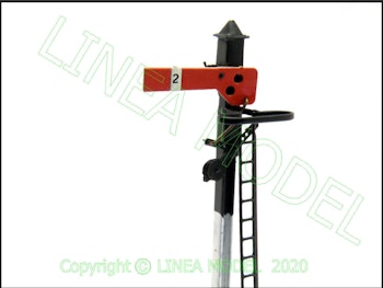 Lineamodel LM 2902 Segnale FS ad ala semaforica di 2° categoria su piantana con profilato ad H, conf. 3 pz. in kit di montaggio