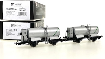 Blackstar BS00072 FS set due carri cisterna per il trasporto di nafta e benzina, entrambi con garitta tipo Ansaldo, ep.II