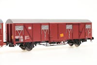 Exact-train 20409 Set due carri DB e SBB tipo Gbs con i caratteristici pannelli adesivi delle aziende Indesit e Ariston ep. V