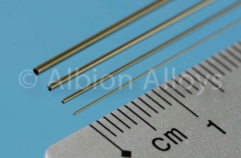 Albion Alloys MT1 Micro tubo in ottone 0,5 x 0,3 mm lunghezza 305 mm, 3 pz.