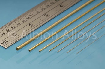 Albion Alloys BR10 Tondino in ottone diametro 1,8 mm lunghezza 305 mm, 5 pz.