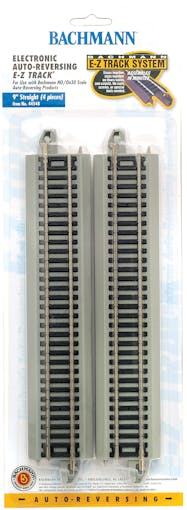 Bachmann 44548 Sistema di inversione - Binario EZ (R) - Dritto da228 mm con binario in nichel argento e fondo stradale grigio