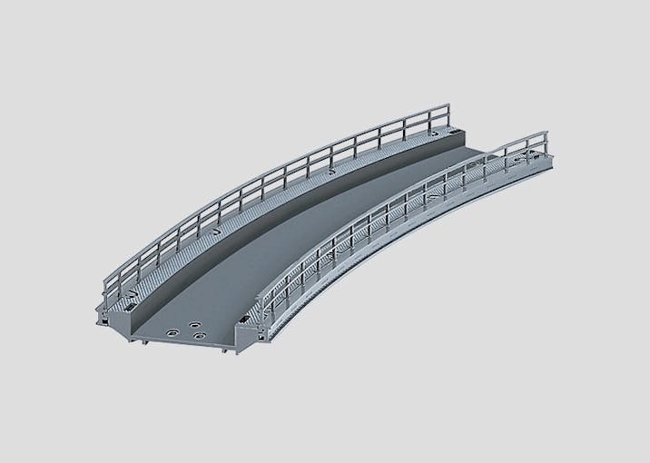Marklin 74623 Ponte per tratto curvo in travatura metallica. Raggio 437,5 mm
