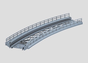 Marklin 7569 Ponte per tratto curvo in travatura metallica. Raggio 424,6 mm. Solo per binario K (curva II standard).