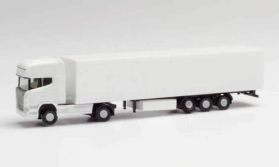 Herpa Scania CG17 steel trailer white BM000508 | - Modèles