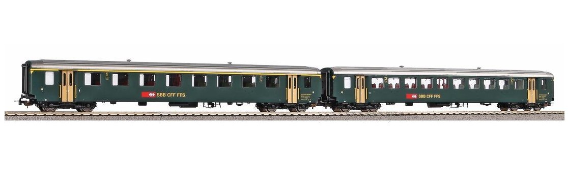 Piko 96790AC SBB -CFF-FFS Set Due Carrozze EW I A + B, Ep.IV - Versione ...