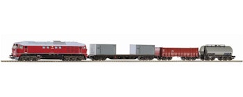 Piko 97935 Start Set reno merci CSD con locomotiva Gruppo 130 e 3 carri Ep. IV, binari con massicciata