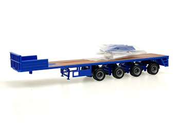 VK-Modelle 8700244 Pianale semirimorchio trailer a quattro assi, blu