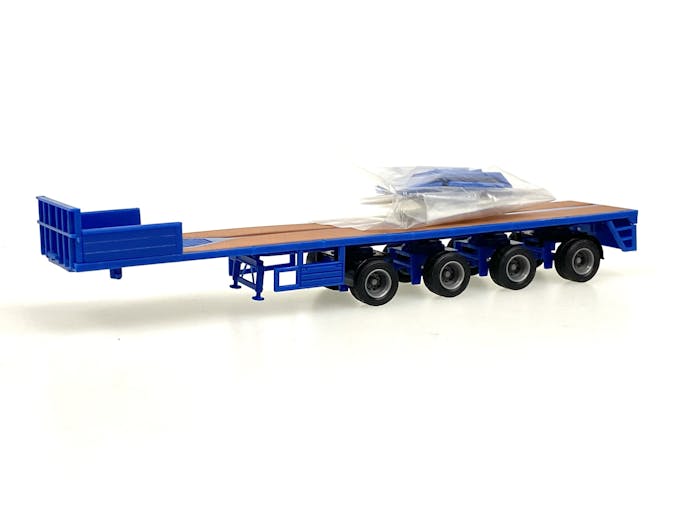 VK-Modelle 8700244 Pianale semirimorchio trailer a quattro assi, blu