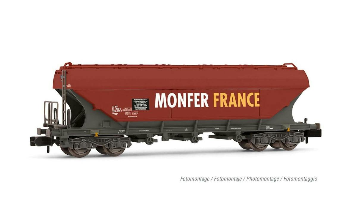 Arnold HN6467 MONFER FRANCE, carro tramoggia a carrelli a pareti piane ...