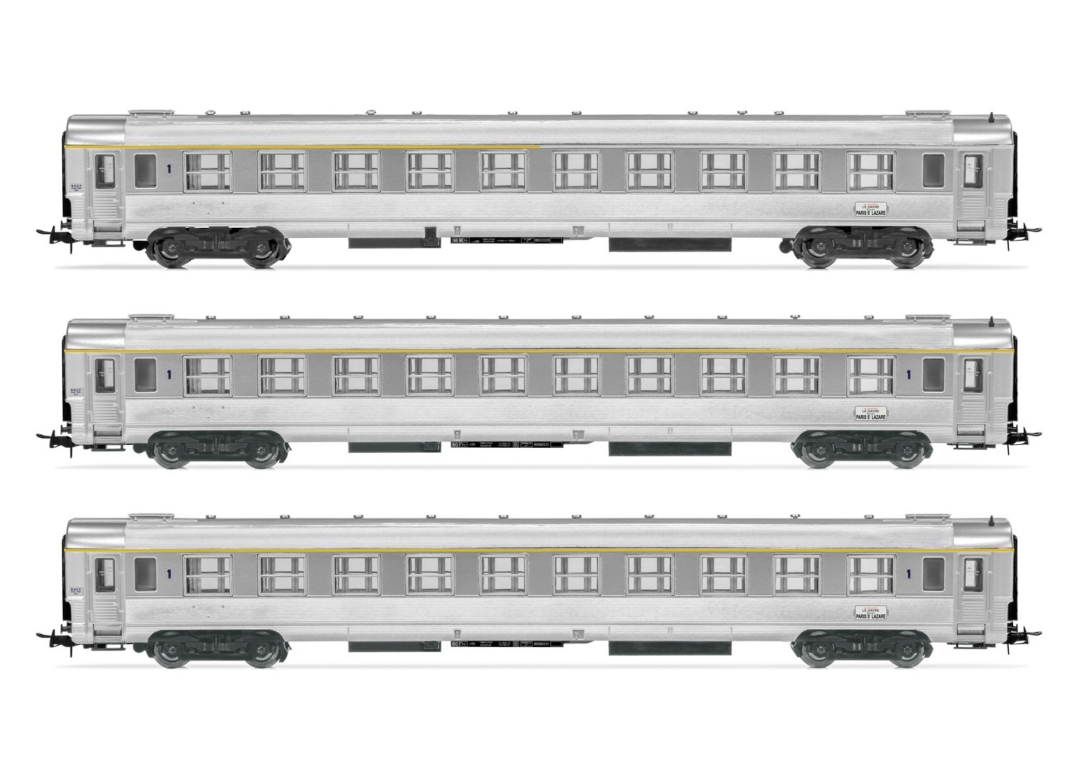 Set De Voitures SNCF Jouef HJ 4134 - Livrée Bleu Gris époque IV (1970-1985), échelle HO, Neuf Sous Boîte
