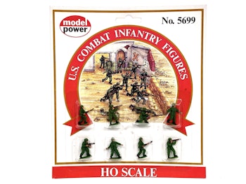 Model Power 5699 Personaggi colorati, soldati US in combattimento scala H0 1/87