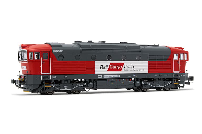 Rivarossi HR2863 Rail Cargo Italia, Locomotiva Diesel D753.7, livrea rosso/grigio chiaro, ep. V-VI