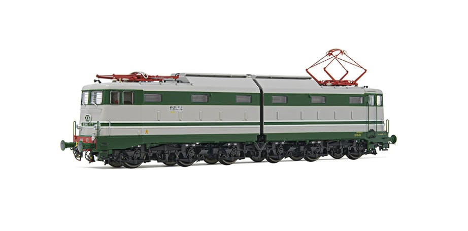 Rivarossi HR2869 FS locomotiva elettrica E.646 177 di 2a serie, livrea verde magnolia e grigio perla con modanature in alluminio, ep.IV