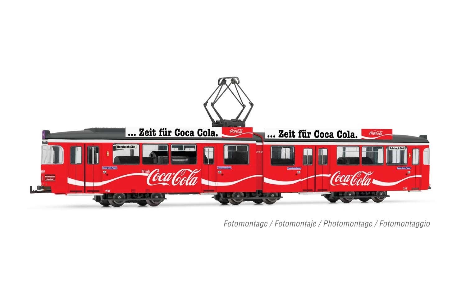 Rivarossi HR2861 Tram Duewag Gt6 , livrea ''Coca Cola'' ep.IV-V