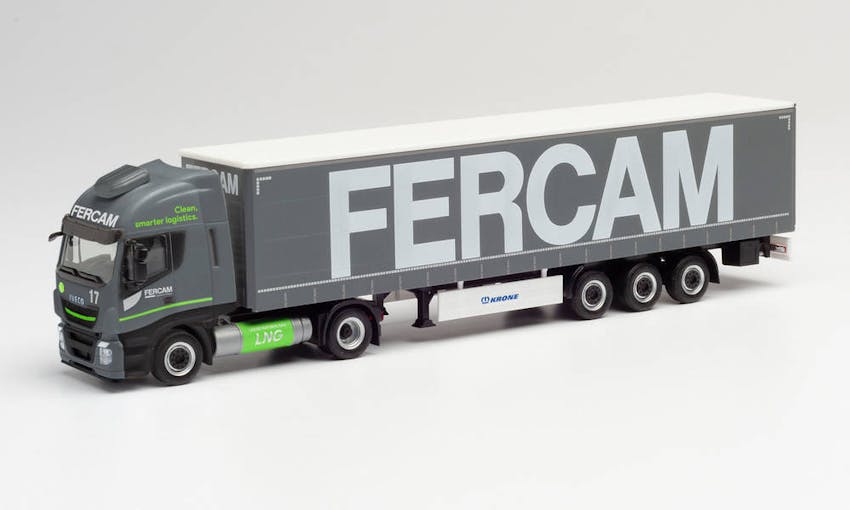Herpa 312493 Trattore stradale Iveco Stralis NP con trailer 'FERCAM'