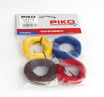 Piko 55775 Cavi elettrici in 4 colori, 10 m ciascuno